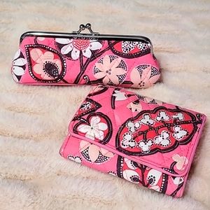 Vera Bradley Blush Pink Wallet & Case Bundle